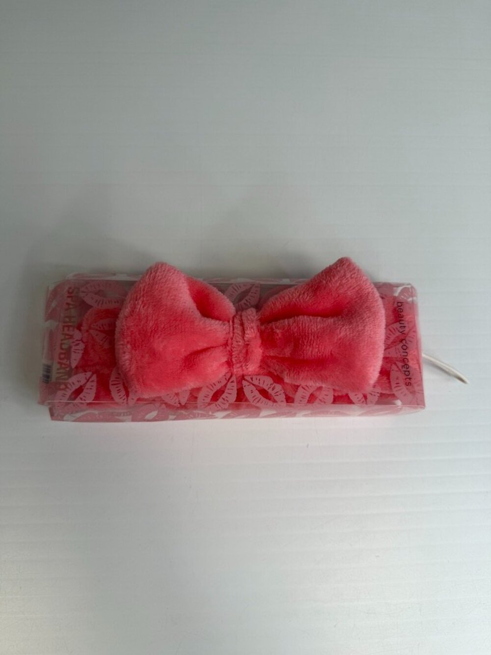 Beauty Concepts Spa Headband Women Bow Pink Soft Face Wash Bath Party Gym Ni